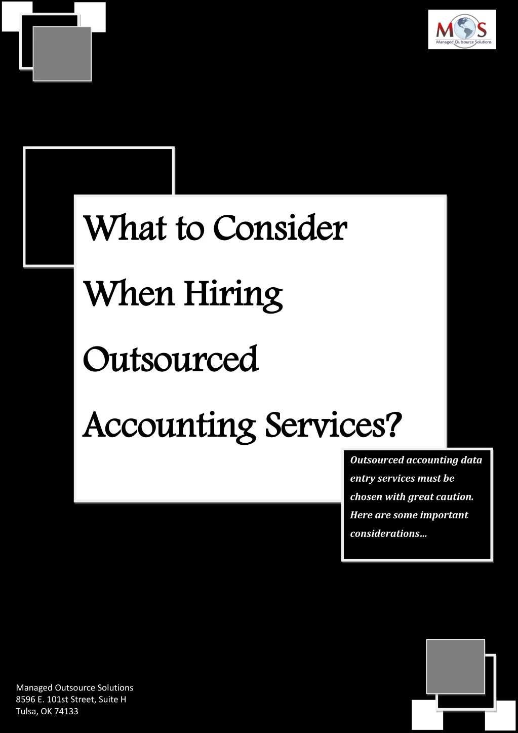 what to consider when hiring outsourced
