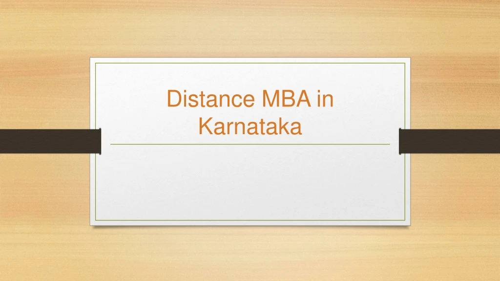 distance mba in karnataka