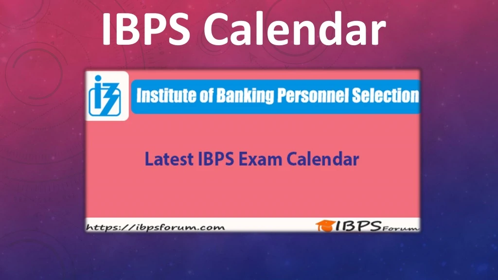 ibps calendar