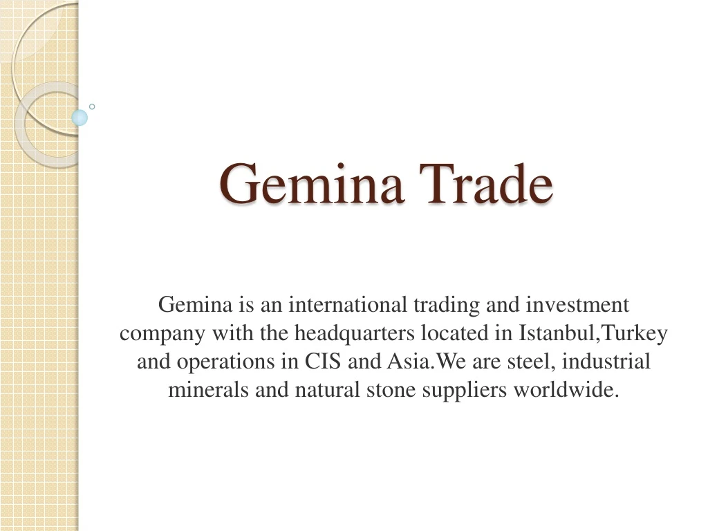 gemina trade