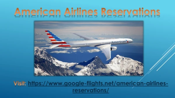American Airlines Reservations - upto 50% off on American Airlines