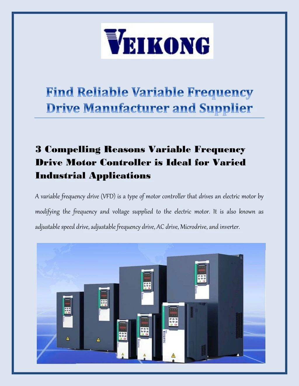 3 compelling reasons variable frequency drive