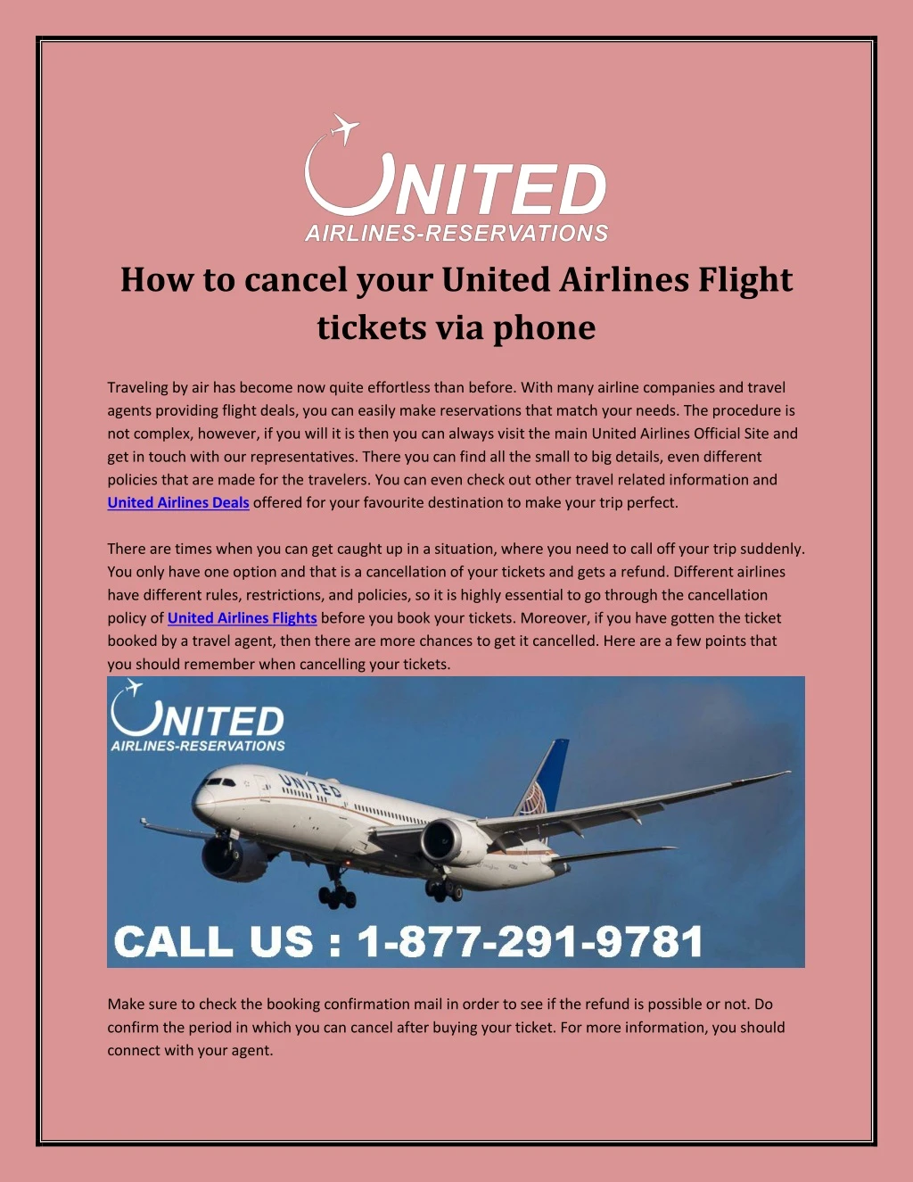 how to cancel your united airlines flight tickets