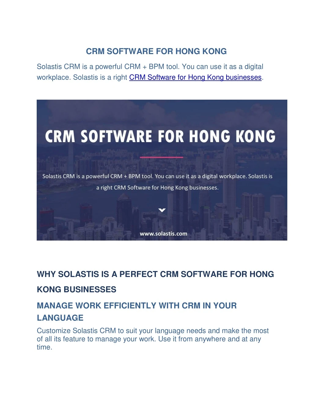 crm software for hong kong
