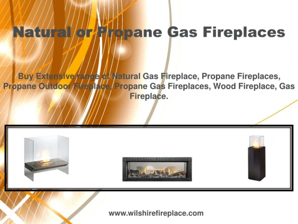 Natural or Propane Gas Fireplaces