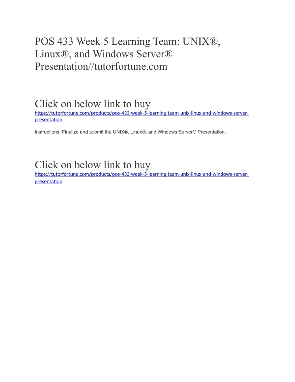 pos 433 week 5 learning team unix linux