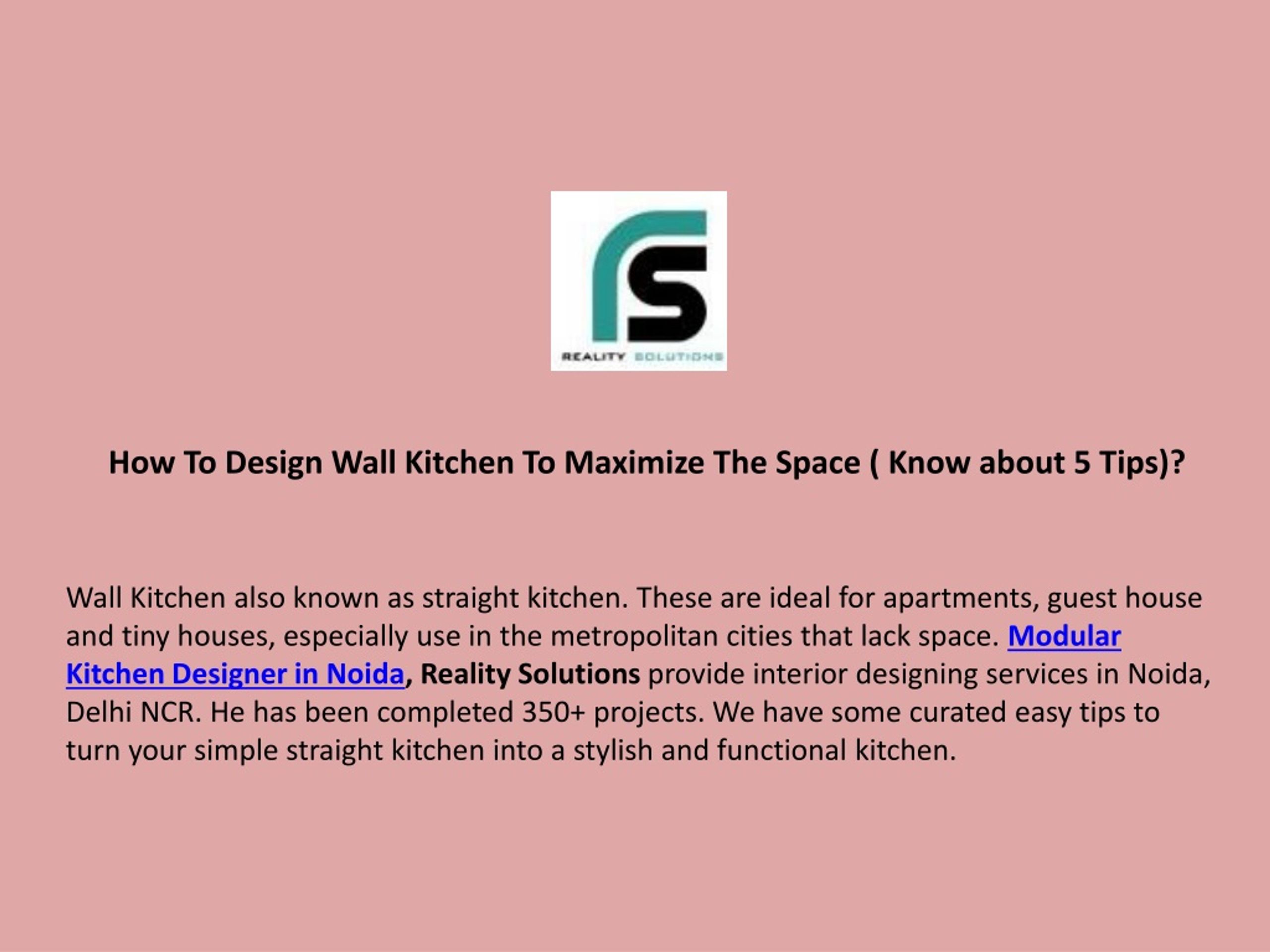 PPT - How To Design Wall Kitchen To Maximize The Space ( Know about 5 ...