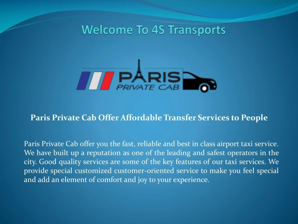 welcome to 4s transports