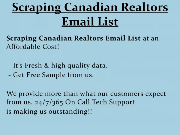 scraping canadian realtors email list