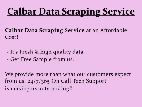 Calbar Data Scraping Service
