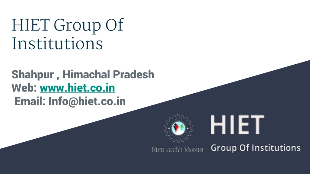 hiet group of institutions