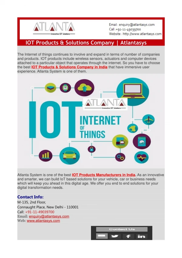 IOT Products & Solutions Company | Atlantasys
