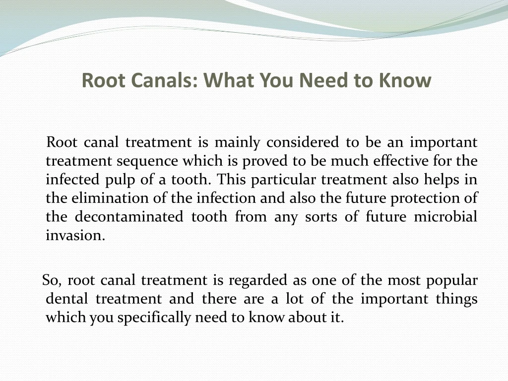 root canals what you need to know