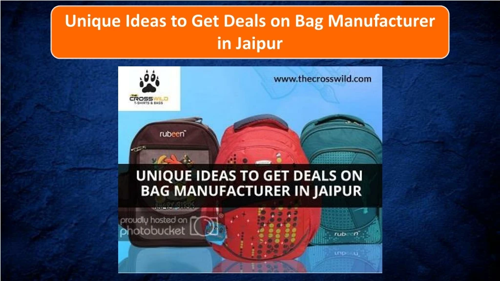 unique ideas to get deals on bag manufacturer
