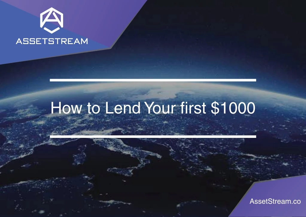 how to lend your first 1000