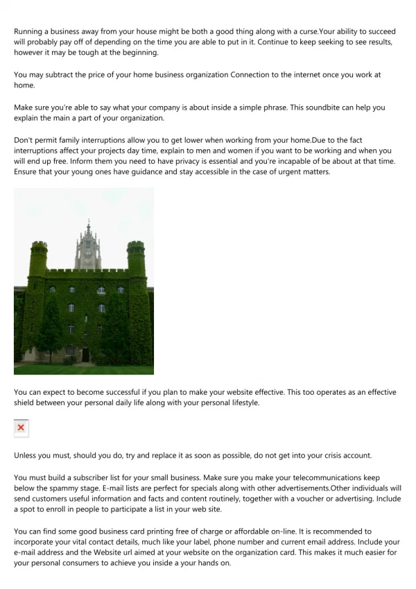 running a business away from your house might