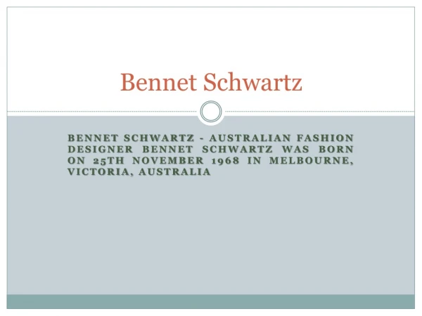 Bennet Schwartz ! BennetSchwartz Checkout the Highest Degree of Classiness in Bennet Schwartz Designed Clothing