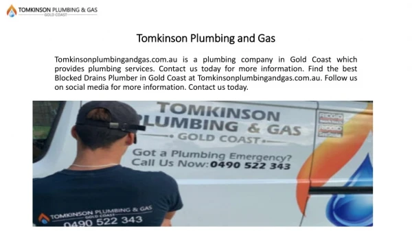 Best Gold Coast Plumbing Company | Tomkinsonplumbingandgas.com.au