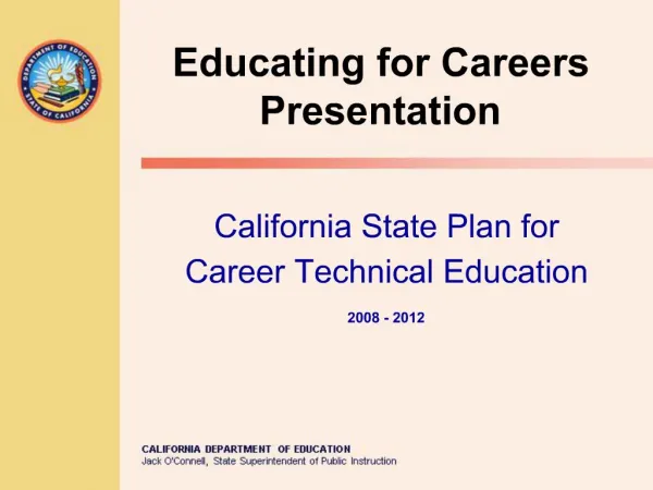 Educating for Careers Presentation