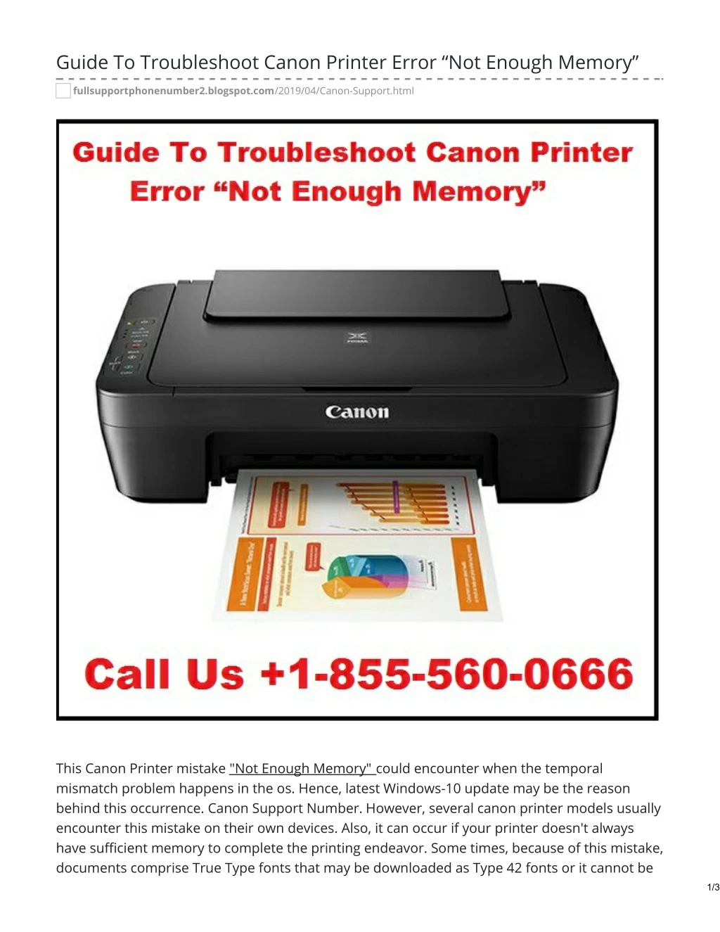 guide to troubleshoot canon printer error