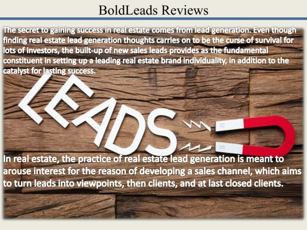 BoldLeads Reviews