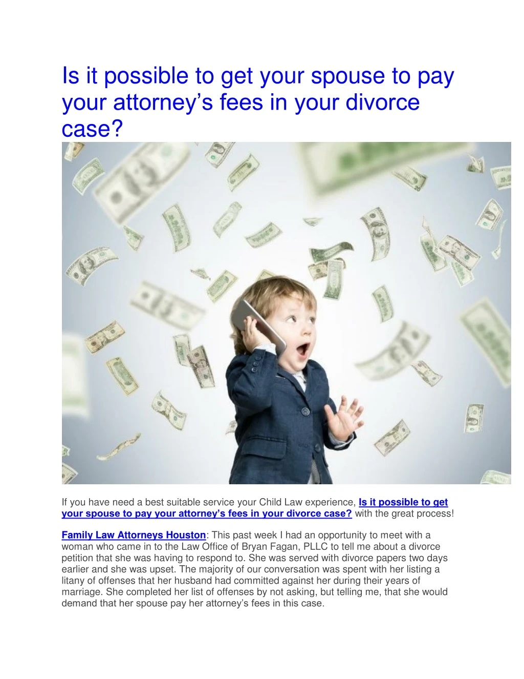 is it possible to get your spouse to pay your