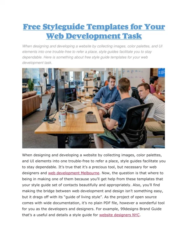 Web development Melbourne