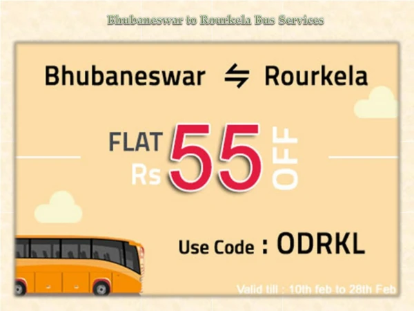 Bhubaneswar to Rourkela Bus Services