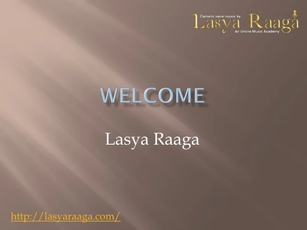 Online carnatic music classes | Lasya Raaga