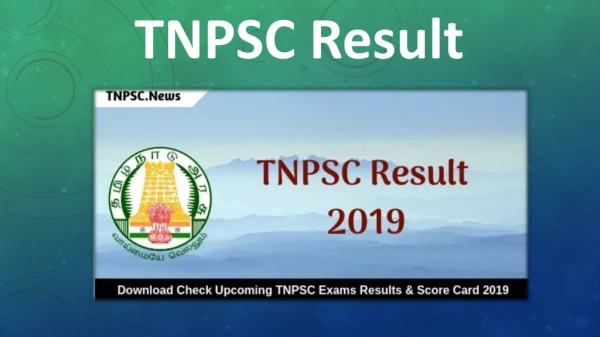 TNPSC Result 2019 Download Tamil Nadu PSC Exam Results Here