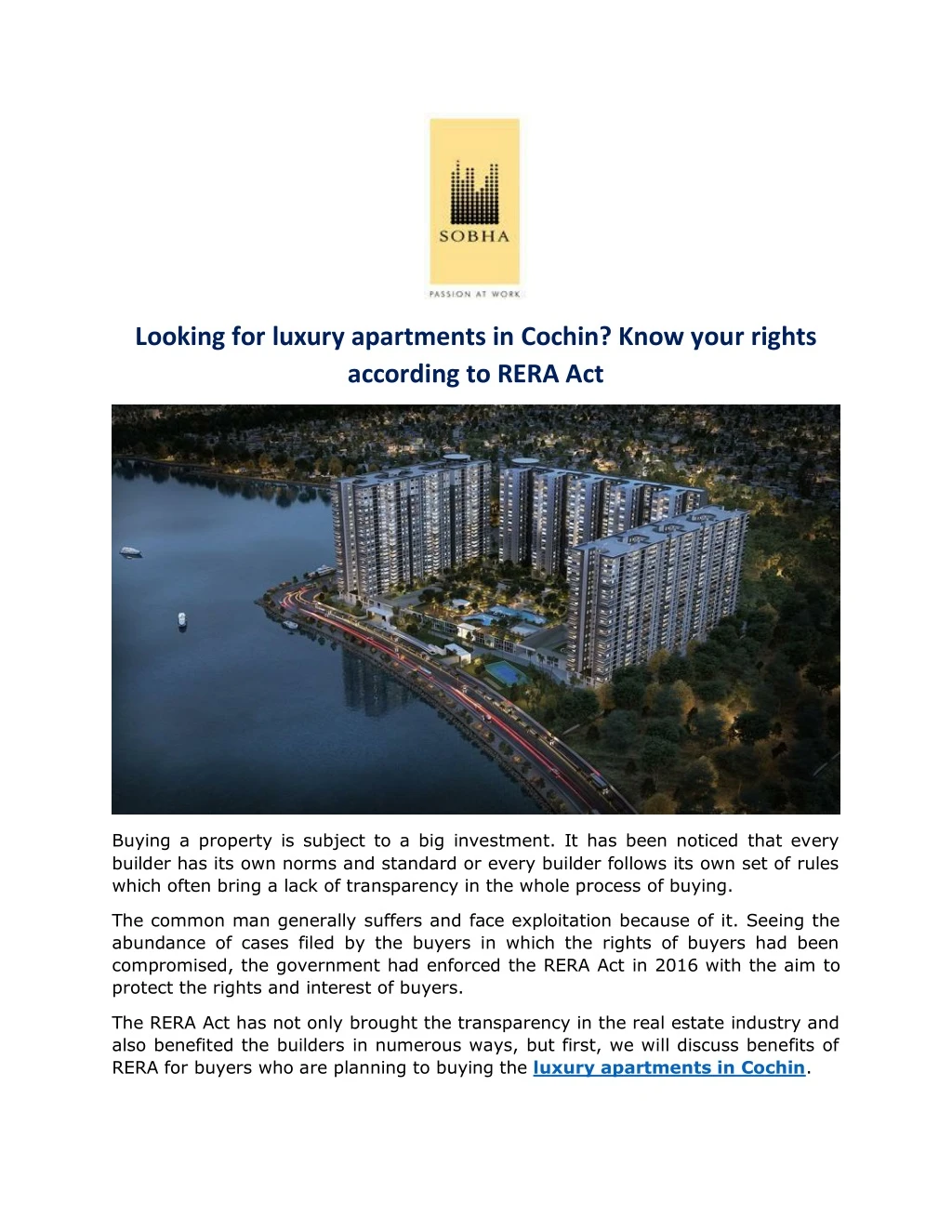 looking for luxury apartments in cochin know your