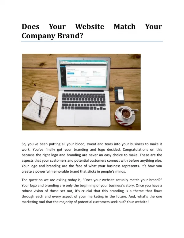 Does Your Website Match Your Company Brand?