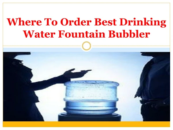 Get Best Drinking Water Fountain Bubbler In Canada