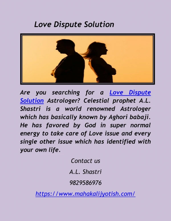 Love Dispute Solution