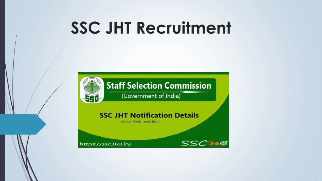 ssc jht recruitment