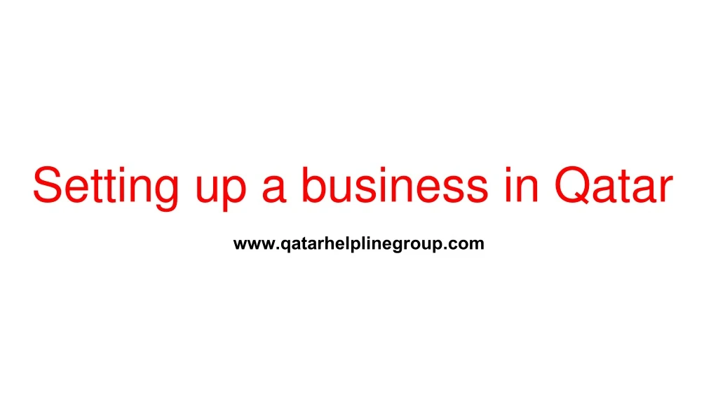 setting up a business in qatar