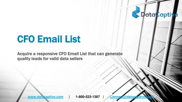 Where can I obtain CFO Email List that can generate quality leads?