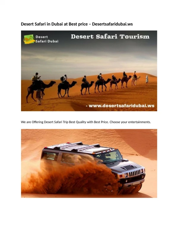 Evening Desert Safari Dubai | Morning Desert Safari Dubai – Desertsafaridubai.ws