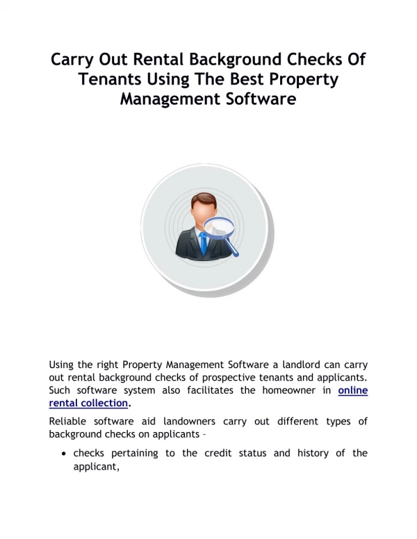 Carry Out Rental Background Checks Of Tenants Using The Best Property Management Software