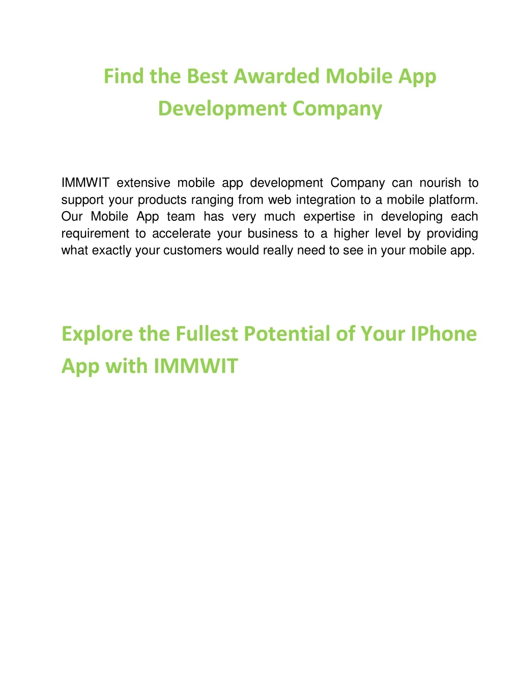 find the best awarded mobile app development