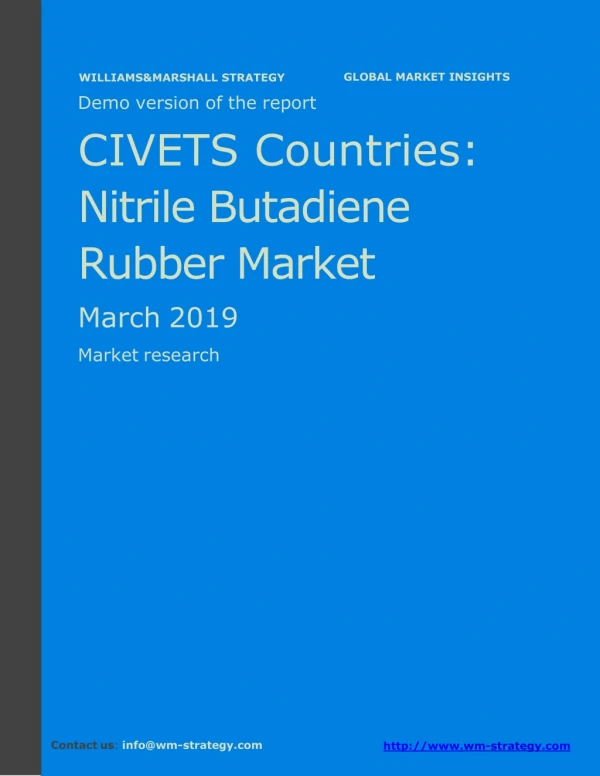 WMStrategy Demo CIVETS Countries Nitrile Butadiene Rubber Market March 2019