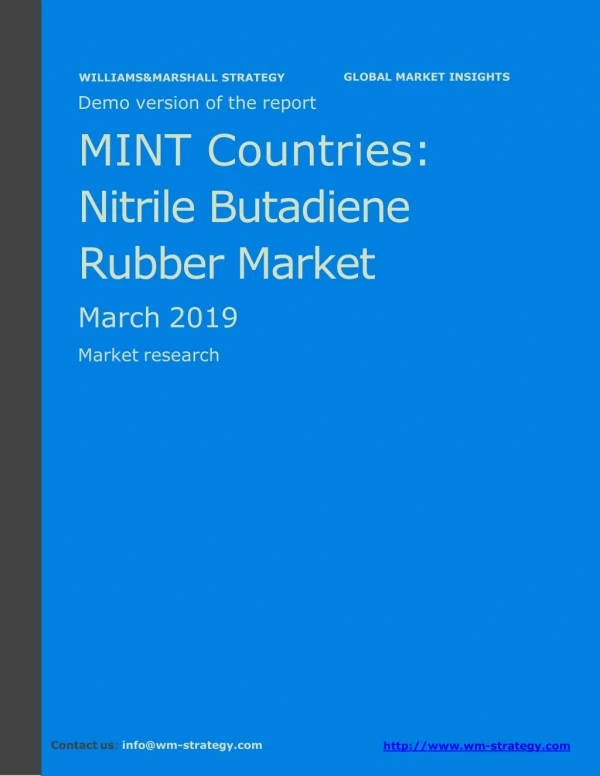 WMStrategy Demo MINT Countries Nitrile Butadiene Rubber Market March 2019