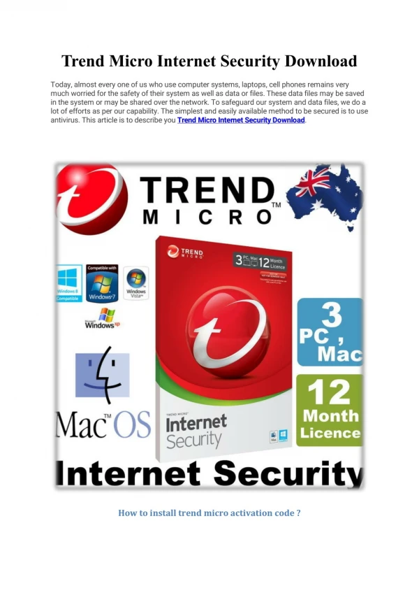 trend micro internet security download