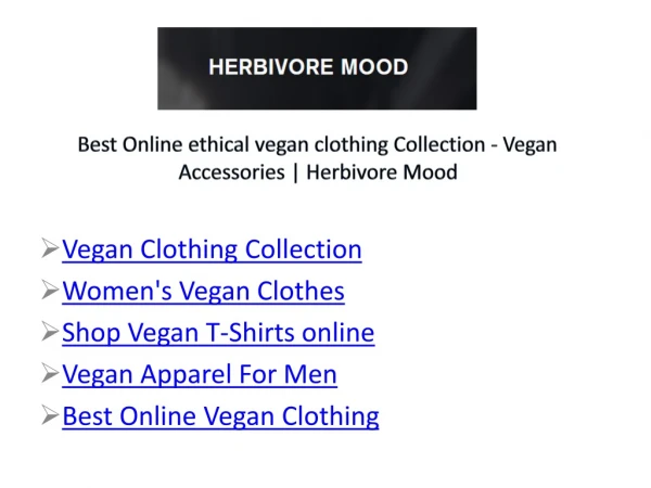 Women's Vegan Clothes