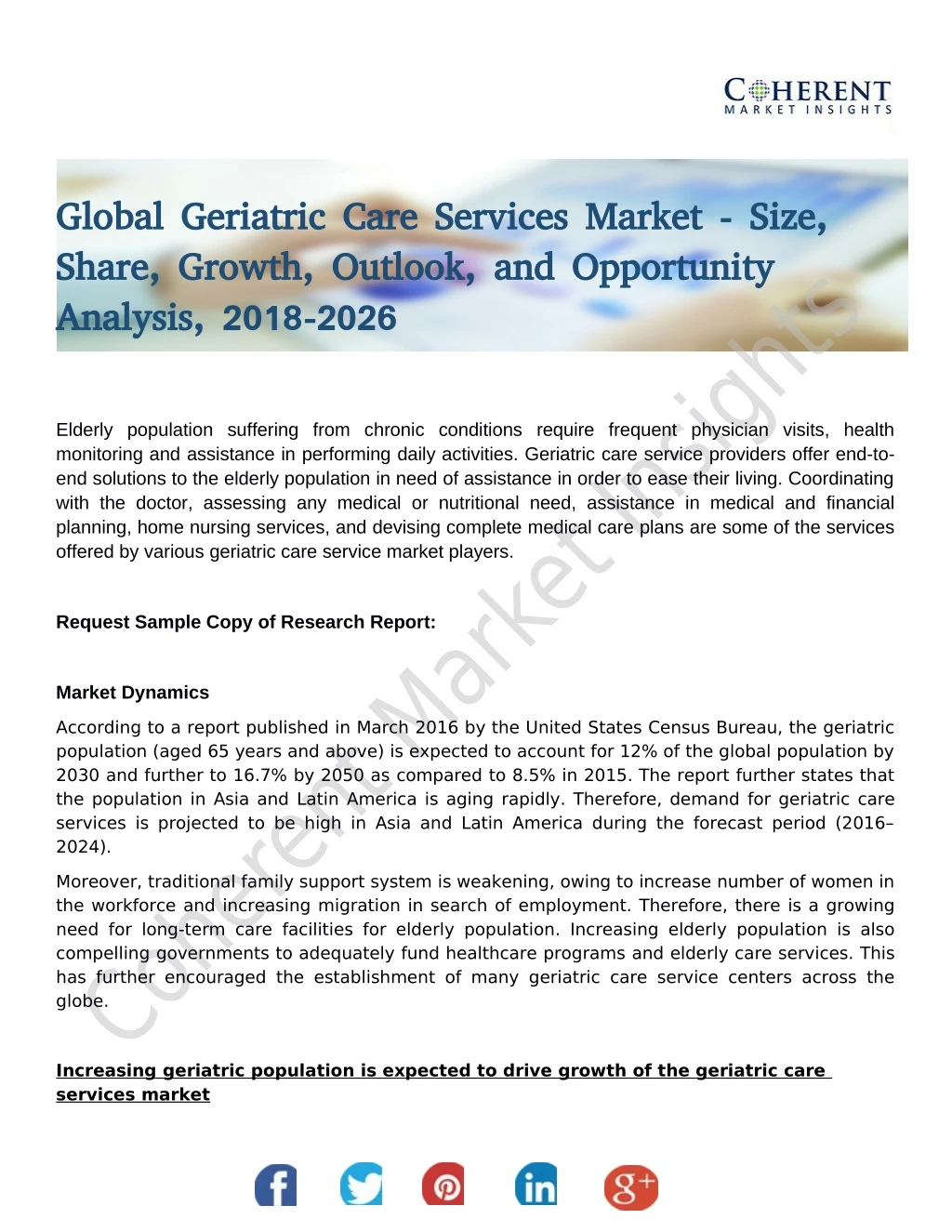global geriatric care services market size global