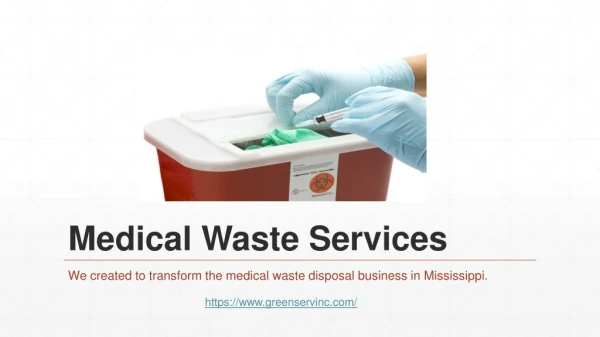 Medical waste disposal Mississippi | Greenserv Inc.