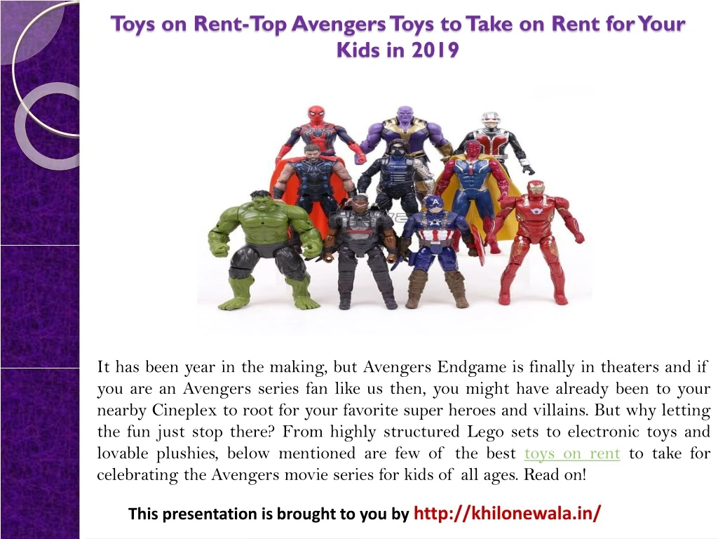 toys on rent top avengers toys to take on rent for your kids in 2019