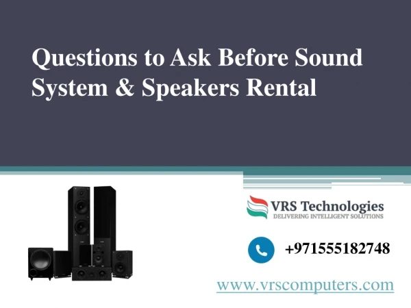 Sound System Rental Dubai - Hire Sound System in Dubai