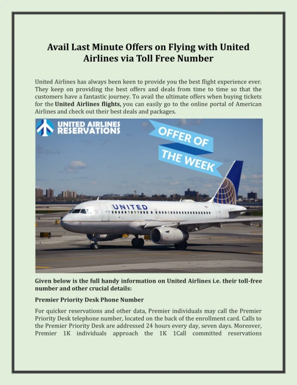 United Airlines Reservations | United Airlines Flights