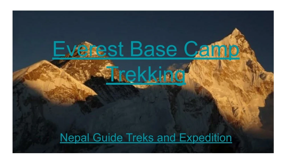 everest base camp trekking